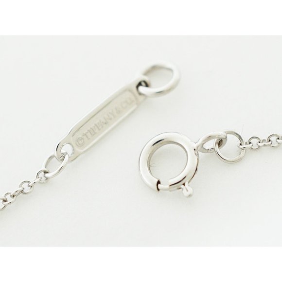 Tiffany 5P Diamond Signature Necklace White Gold